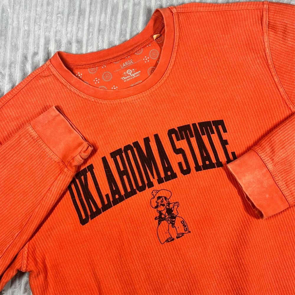 Oklahoma State University‎ Ribbed Thermal Oversized Pullover Shirt Women's L